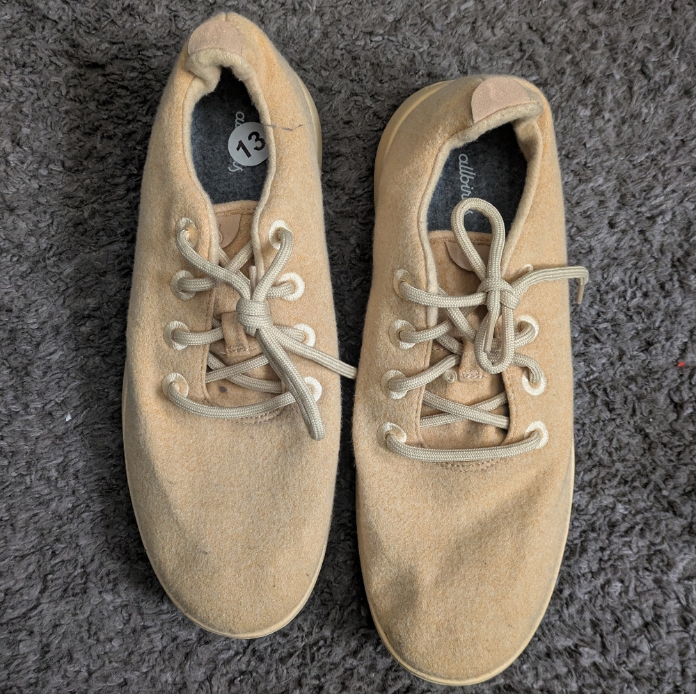 Allbirds Woolrunners Yellow Men size 13 Merino Wool 082025 - Picture 2 of 9